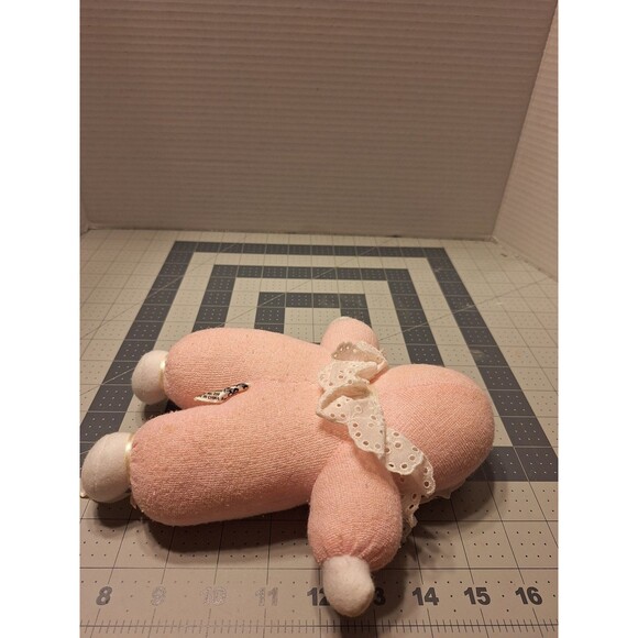Vintage Russ Terry Cloth Baby Doll Rattle Plush Printed Fabric Face - Picture 3 of 6